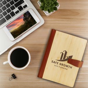 Bamboo & PU Personalized Planner-Natural